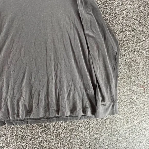 Polo Ralph Lauren Shirt Adult 2XL XXL Gray V Neck Long Sleeve Pony Rugby Logo - Picture 4 of 11